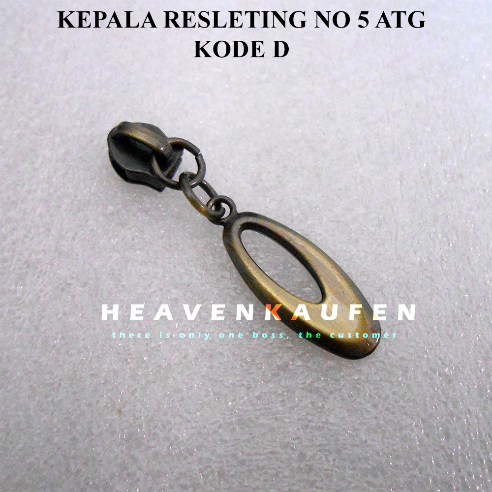 Kepala Resleting / Kepala Zipper ATG Bakar No 5 Kode D