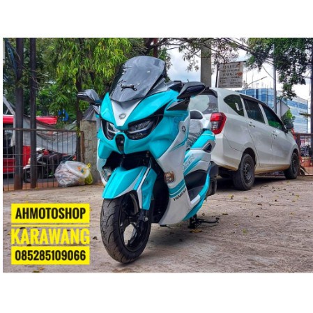 Full Body Set All New NMax Predator 2020 - Putih Hijau Tosca variasi new nmax tameng predator nmax