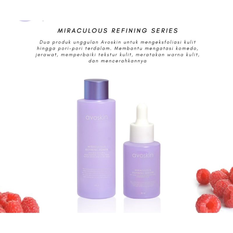 AVOSKIN Miraculous Refining Serum Toner Retinol Ampoule Lilac Edition