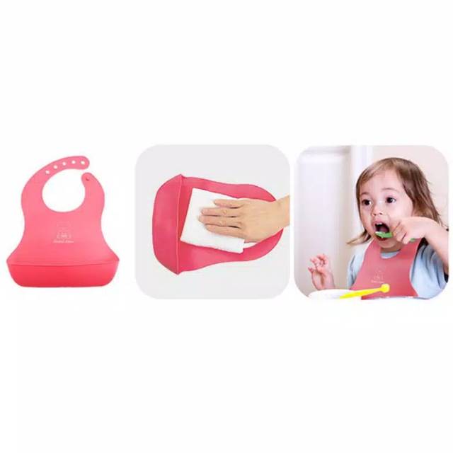 SLABBER SILIKON Slaber Bib Bayi Bahan karet | Slabber wadah alas makan celemek baby