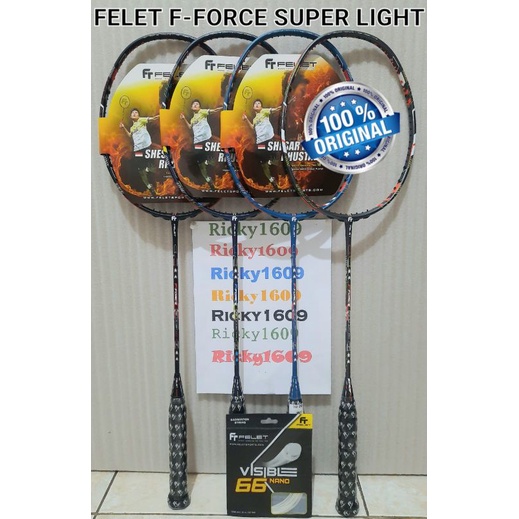 RAKET BADMINTON FELET F-FORCE SUPER LIGHT - HEAD HEAVY - HIGH SPEED FRAME (SUPER SLIM SHAFT) 30 LBS 