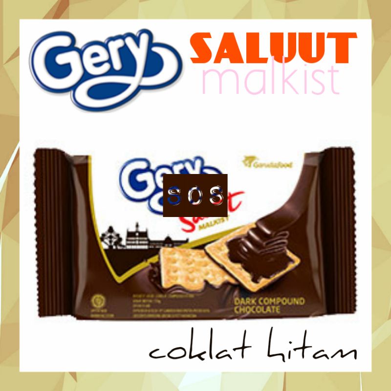 

《OS3》 Gery Salut Malkist Coklat Hitam 105 gram