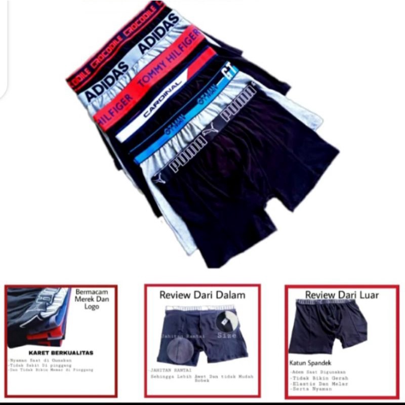 celana dalam pria boxer 6pcs random