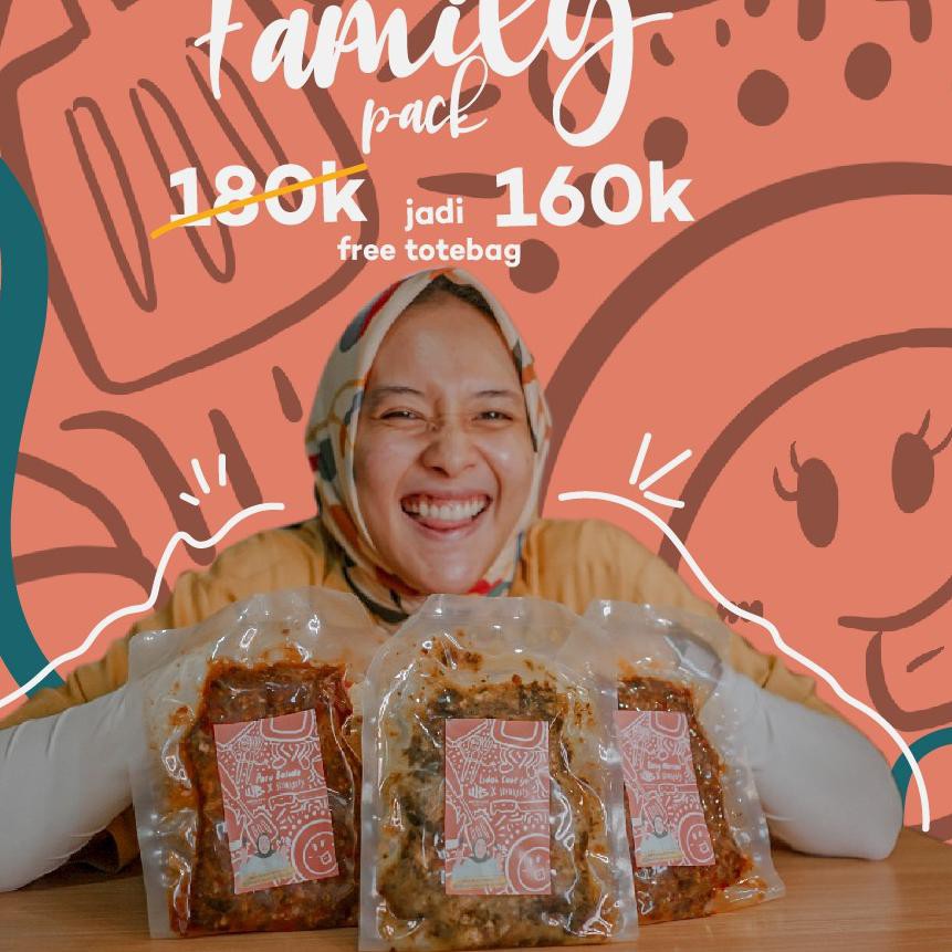 

FAMILY PACK SET 3 VARIAN OSENG MERCON PARU BALADO LIDAH CABE IJO (FREE SIGNATURE TOTEBAG) [KODE BARU