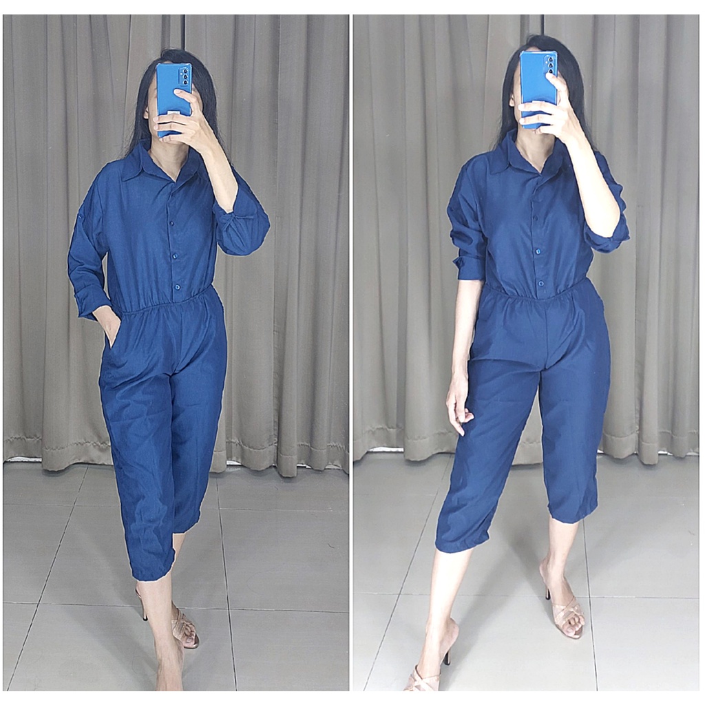 Jumpsuit real pic - setelan wanita premium / Cute jumpsuit -  pakaian wanita baju kantor casual / Ju