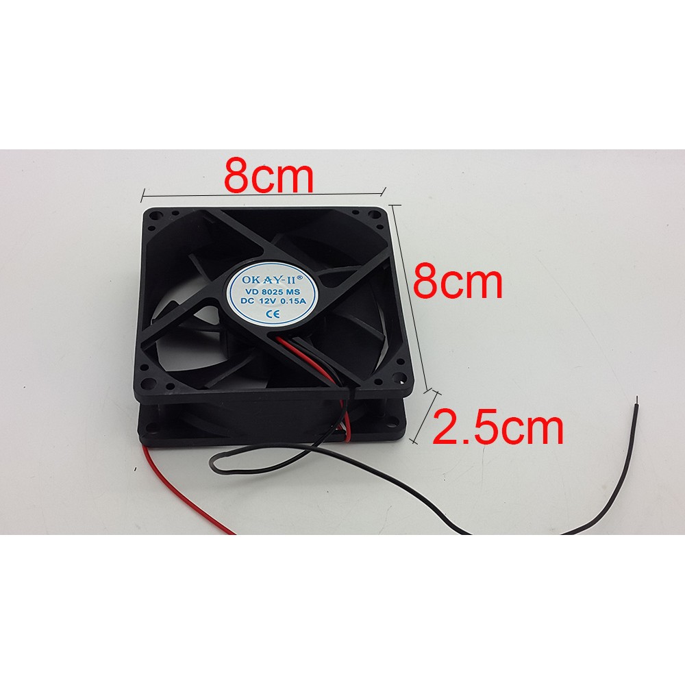 KIPAS DC 12V 8 X 8 cm / Fan DC