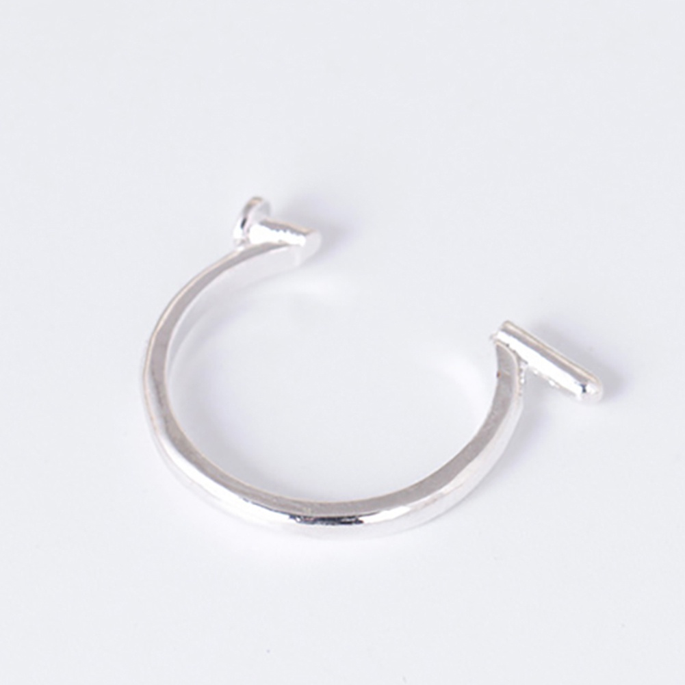 Huluboy Cincin Bentuk Paku Adjustable Untuk Properti Pesta Halloween