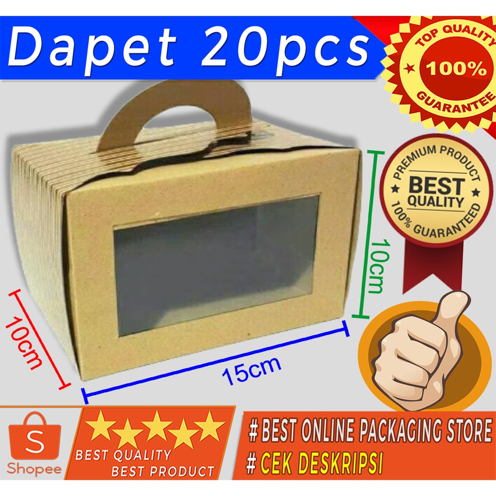 

DUS KUE CANTIK / GIFT BOX KECIL / KEMASAN KUE 15X10X10CM – 3151010 isi 20lbr