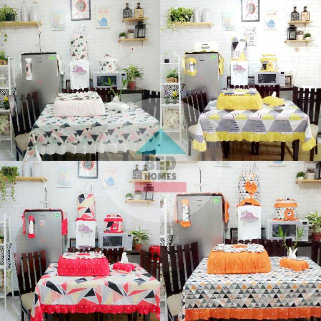 Homeset busa 5mm motif Segitiga Kecil  Ukuran  Taplak Meja 