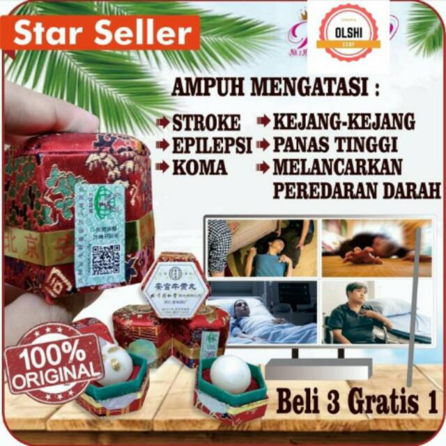 READY PROMO FREE ONGKIR - NIU HUANG WAN - ANGKUNG ANGKONG - ANGONG ANGGONG - OBAT STROKE STRUKE KOMA