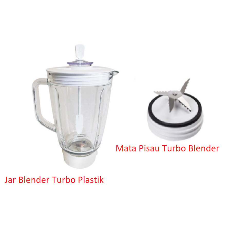 Gelas Plastik Blender Turbo Kapasitas 2L Dengan Mata Pisau