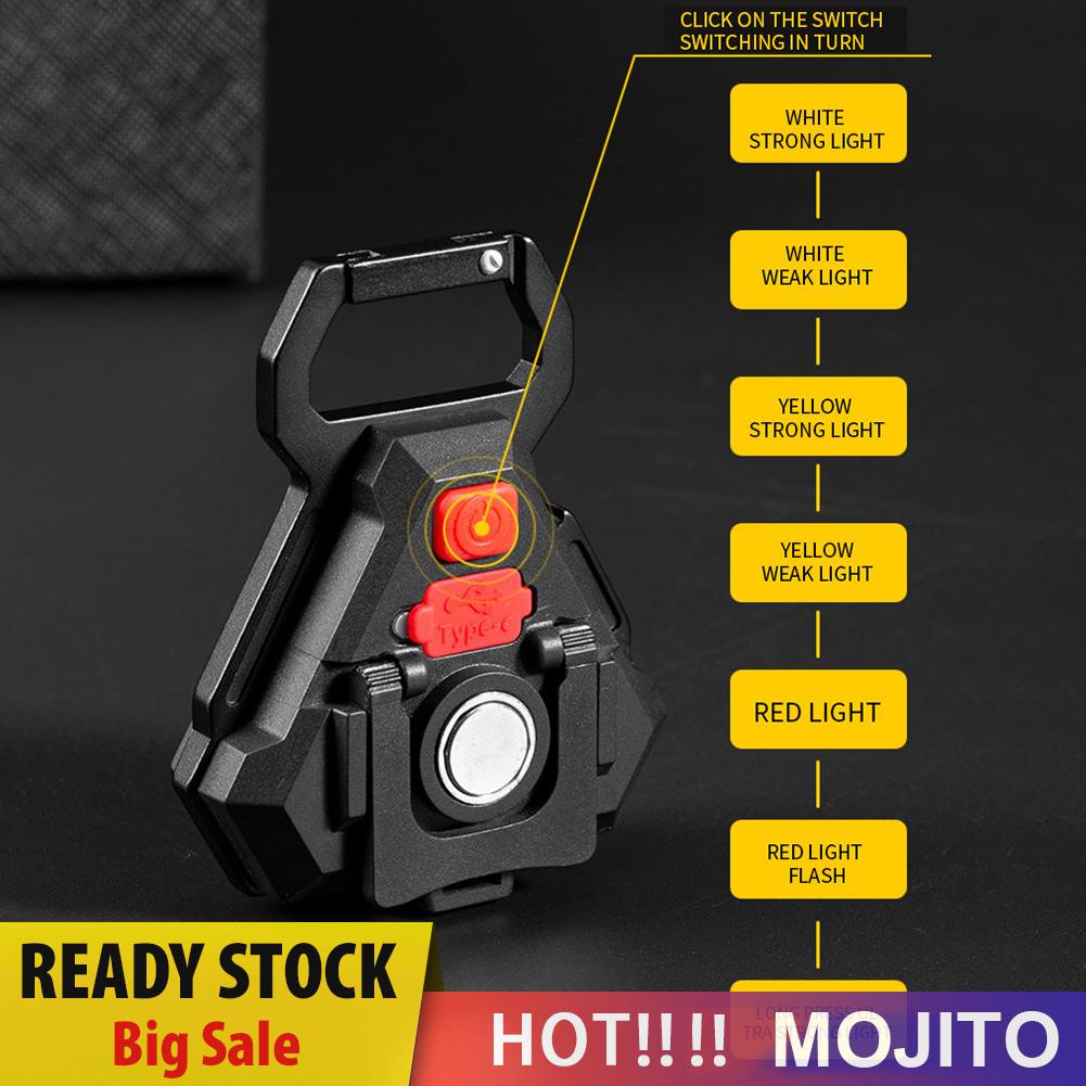 Lampu Senter LED COB Mini Portable Dengan Gantungan Kunci