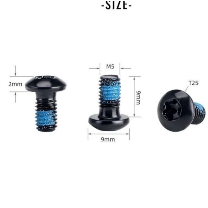 Baut Rotor Cakram M5 9MM warna warni, untuk semua jenis sepada yg memakai disk/cakram depan/belakang