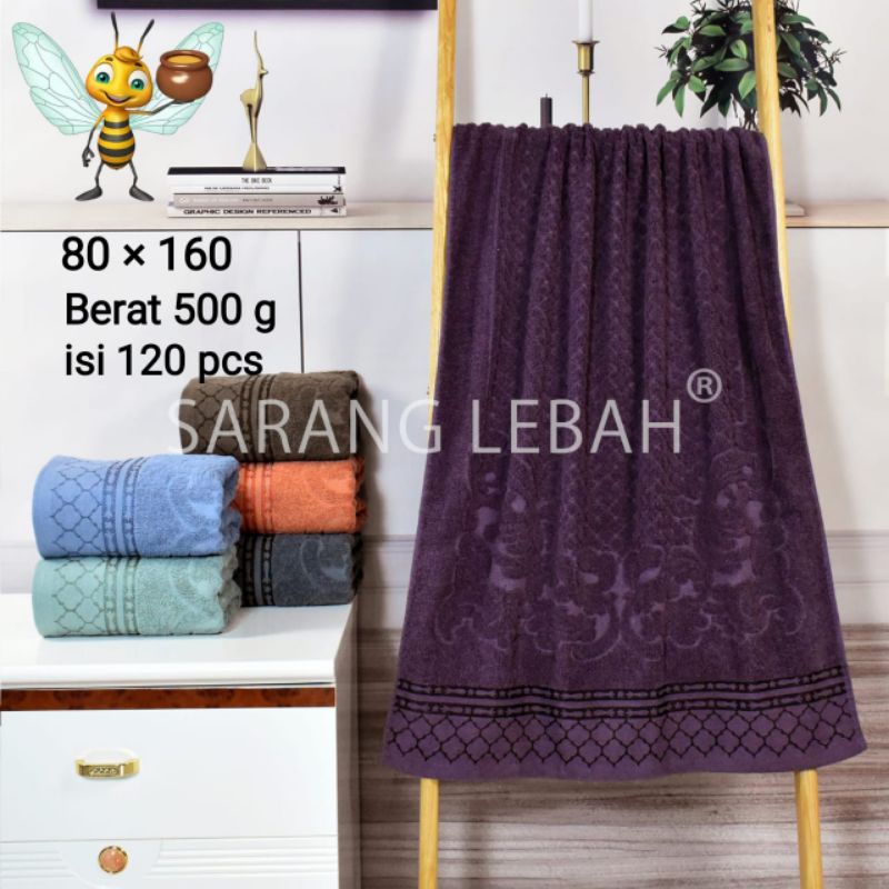 HANDUK MANDI COTTON JUMBO SARANG LEBAH UK 70 X140 / 80 X160 CM