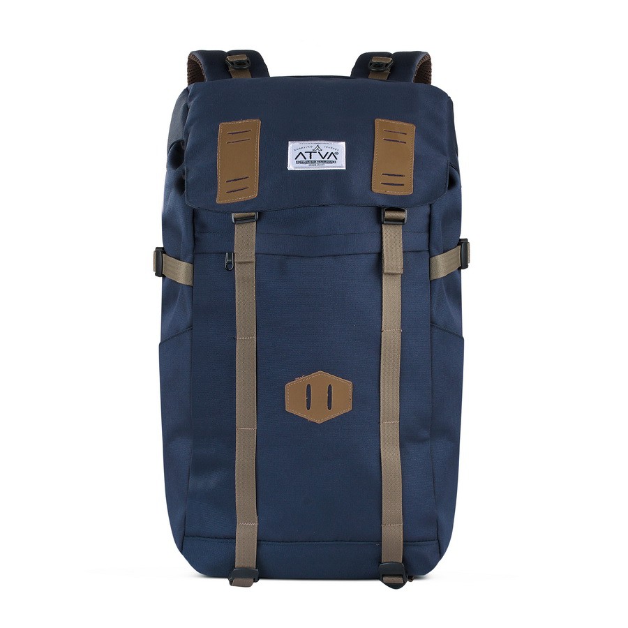 Tas Ransel Laptop 14 Inch Gendong Backpack Kuliah, Kerja – Pria Wanita – ATVA Bora Navy (Biru)