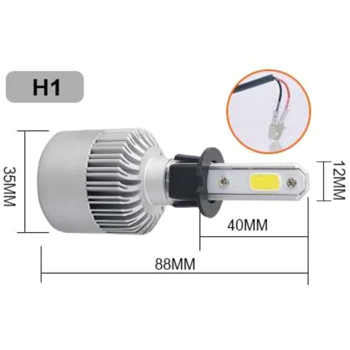 LAMPU LED MOBIL H11 H8 COB LAMPU 8000LM 1set isi 2 WATERPROFF MURAH Lv823