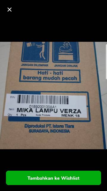 mika lampu depan verza