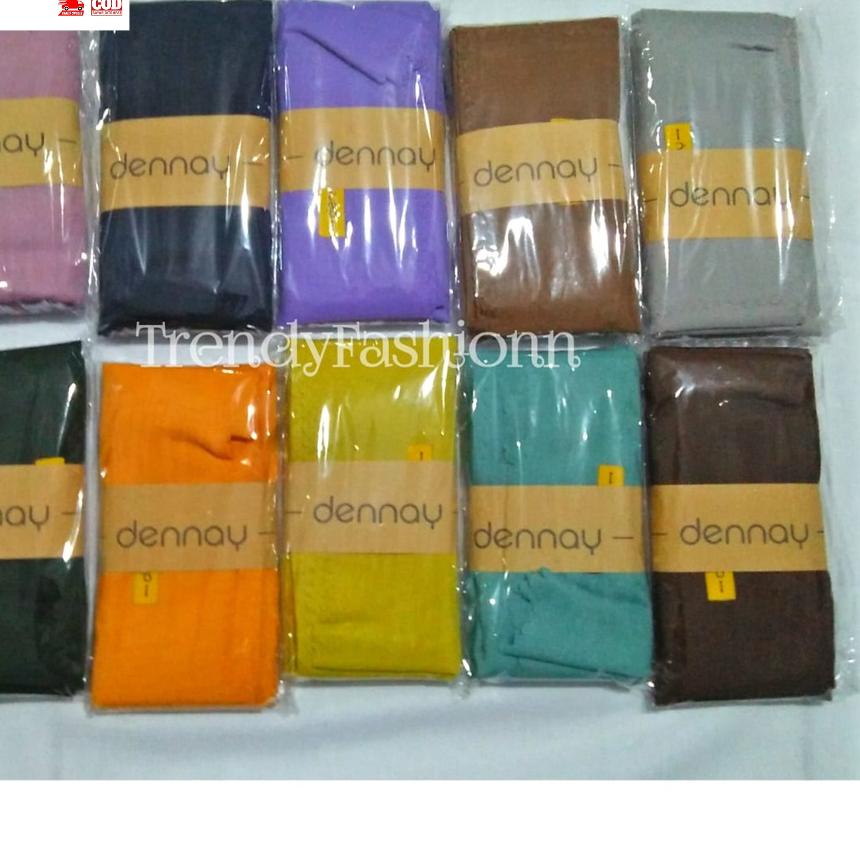 Silver Promo KERUDUNG DENNAY POLOS ORI Voal Ultrafine Jilbab Hijab Segi Empat Segiempat Denay Terbar