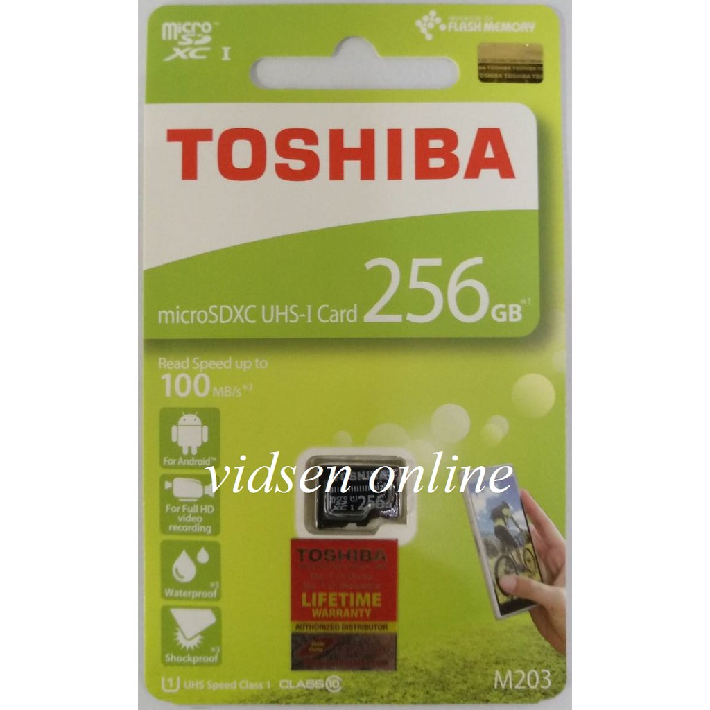 Toshiba M203 Micro Sd / Microsd Card 256Gb 100Mbps Class 10 - Original