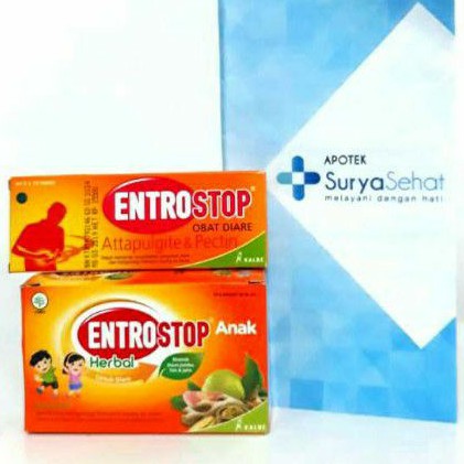 Entrostop Tablet 1 blister isi 10 tablet - Entrostop Herbal Anak 1 sachet isi 10ml