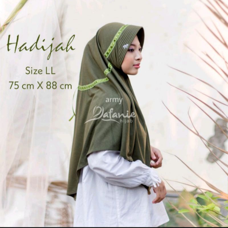 Hijab instan syar'i, Hijab Hadijah by RAFANIE, Hijab instan kaos Premium