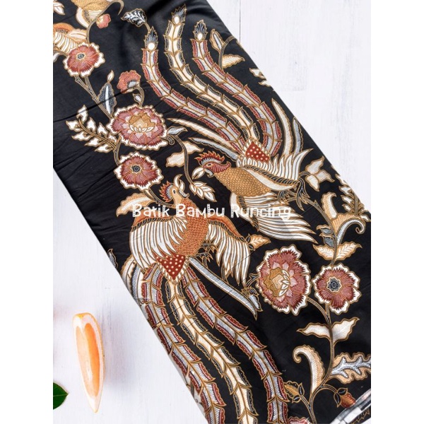 kain batik printing motif burung kembar cendrawasih bahan seragam batik STI