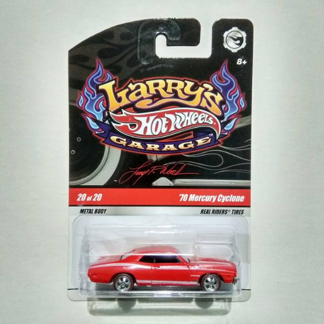 70 Mercury Cyclone Larry's Garage Real Riders Hot Wheels Hotwheels card ban karet