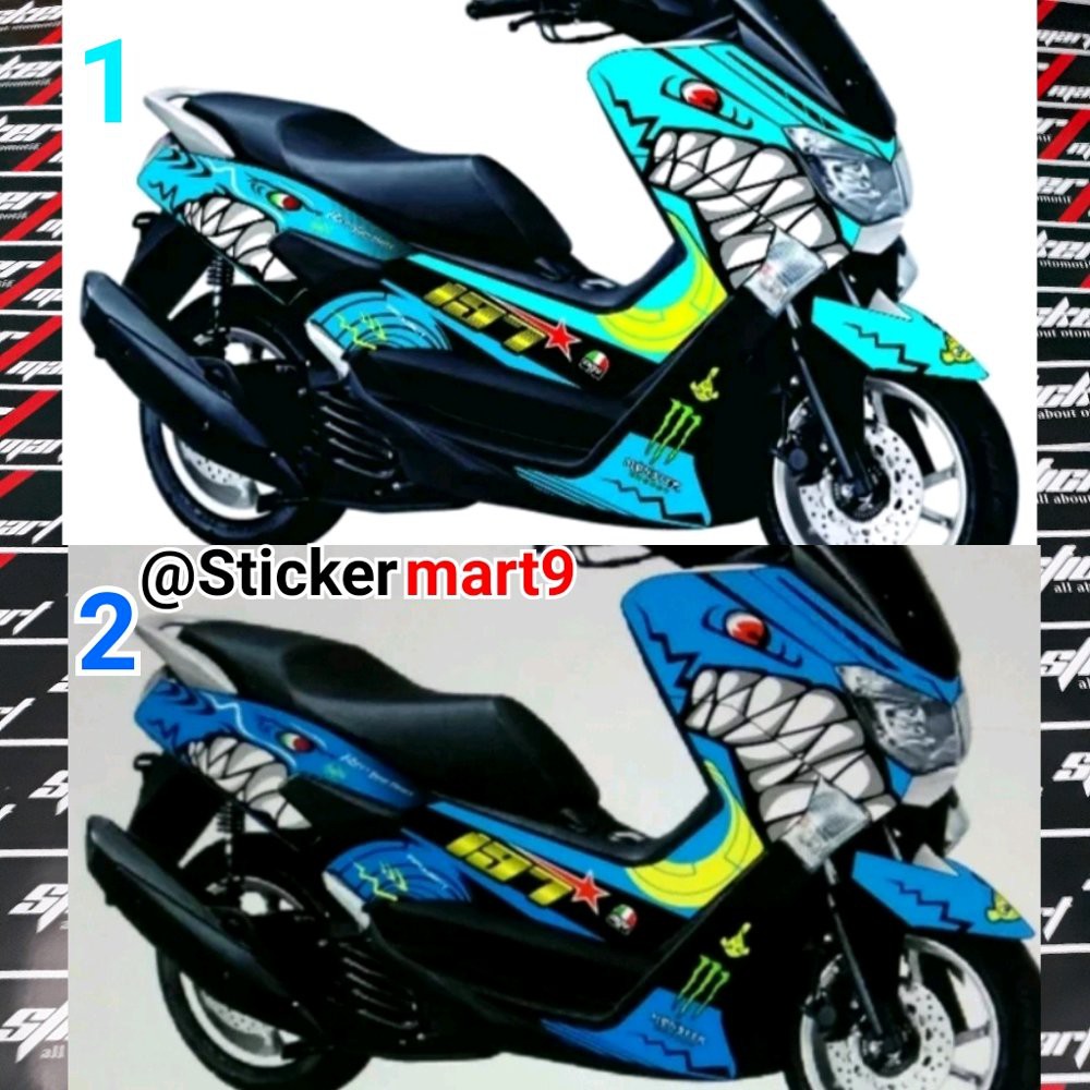 Decal NMAX 155 HIU Biru hijau tosca stickermart9 bishop Limited
