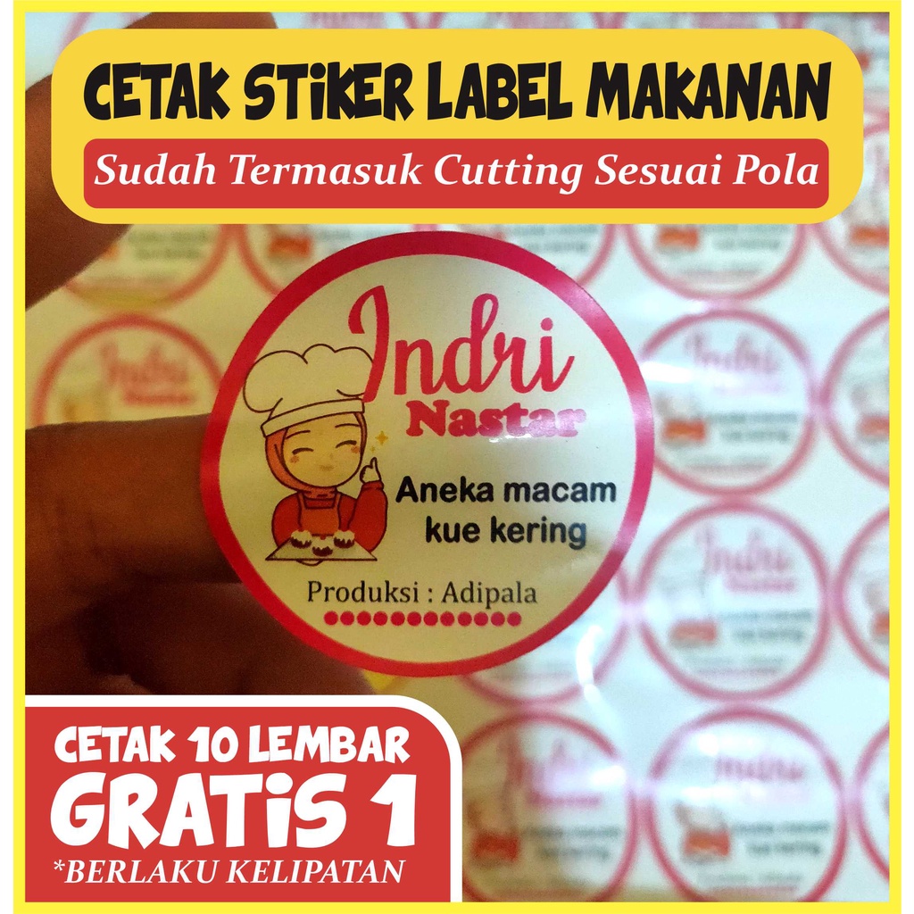 

Cetak Stiker Label Makanan / Label Kemasan + Cutting