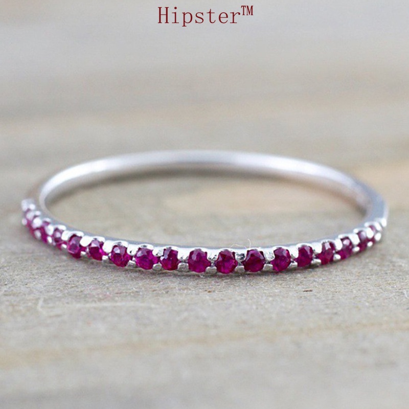 Hot Sale Classic Light Luxury Diamond Natural Ruby Ring