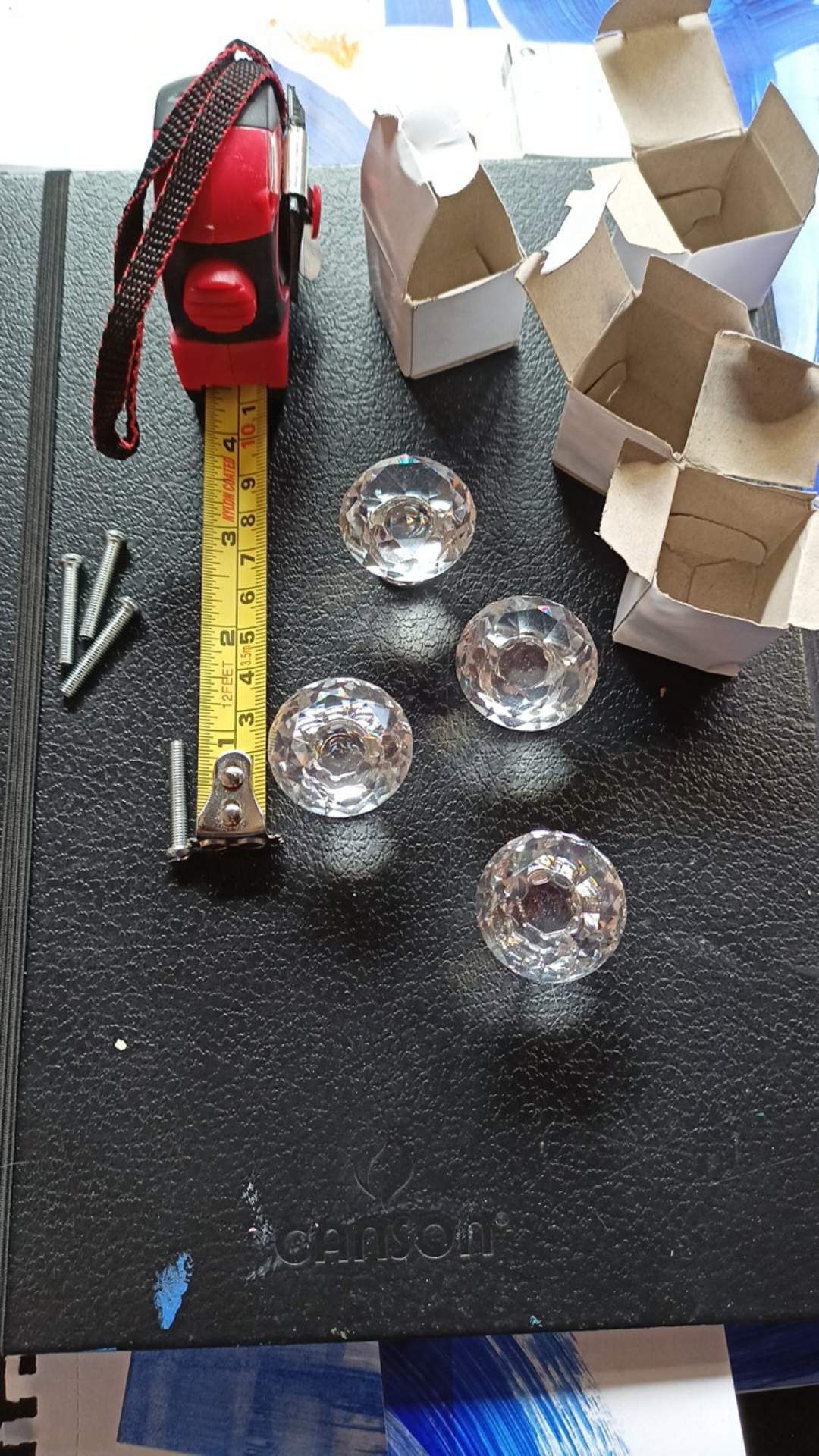 Knob Handle Tarikan Lemari Laci Crystal Kaca Berlian Swarovski Besar Kaje