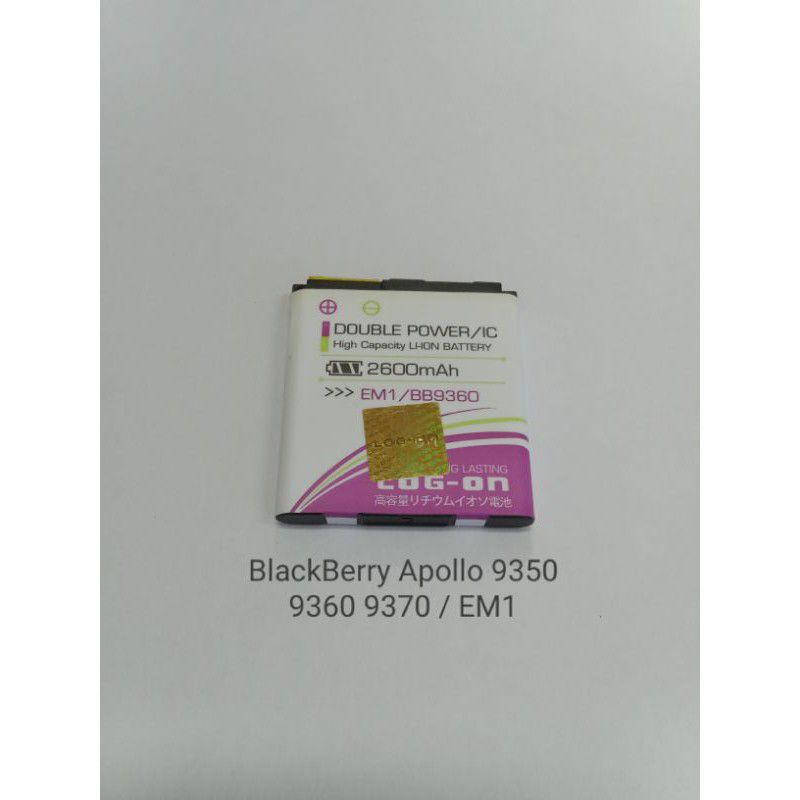 Baterai Blackberry Apollo 9350 9360 9370 EM1 E-M1 Bb Batre batteray baterei batere batray batrei