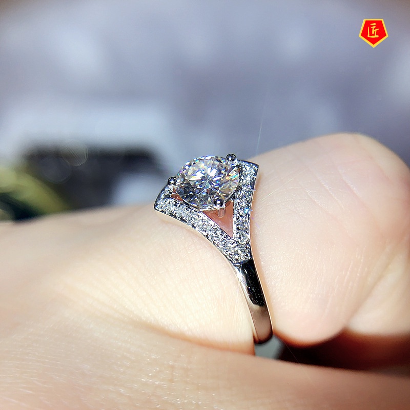 [Ready Stock]Creative New Full Diamond Moissanite Ring