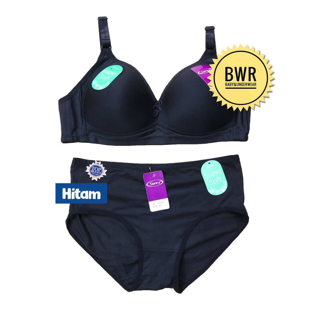 Bra Set Sorex 17239 + CD 1239 | Setelan Pakaian Dalam Sorex Casual Pilih Warna - Bwr IX