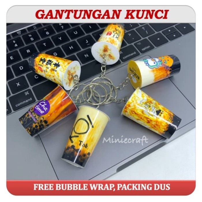 NEW GANTUNGAN KUNCI MINIATUR MINUMAN BOBA - XI BOBA