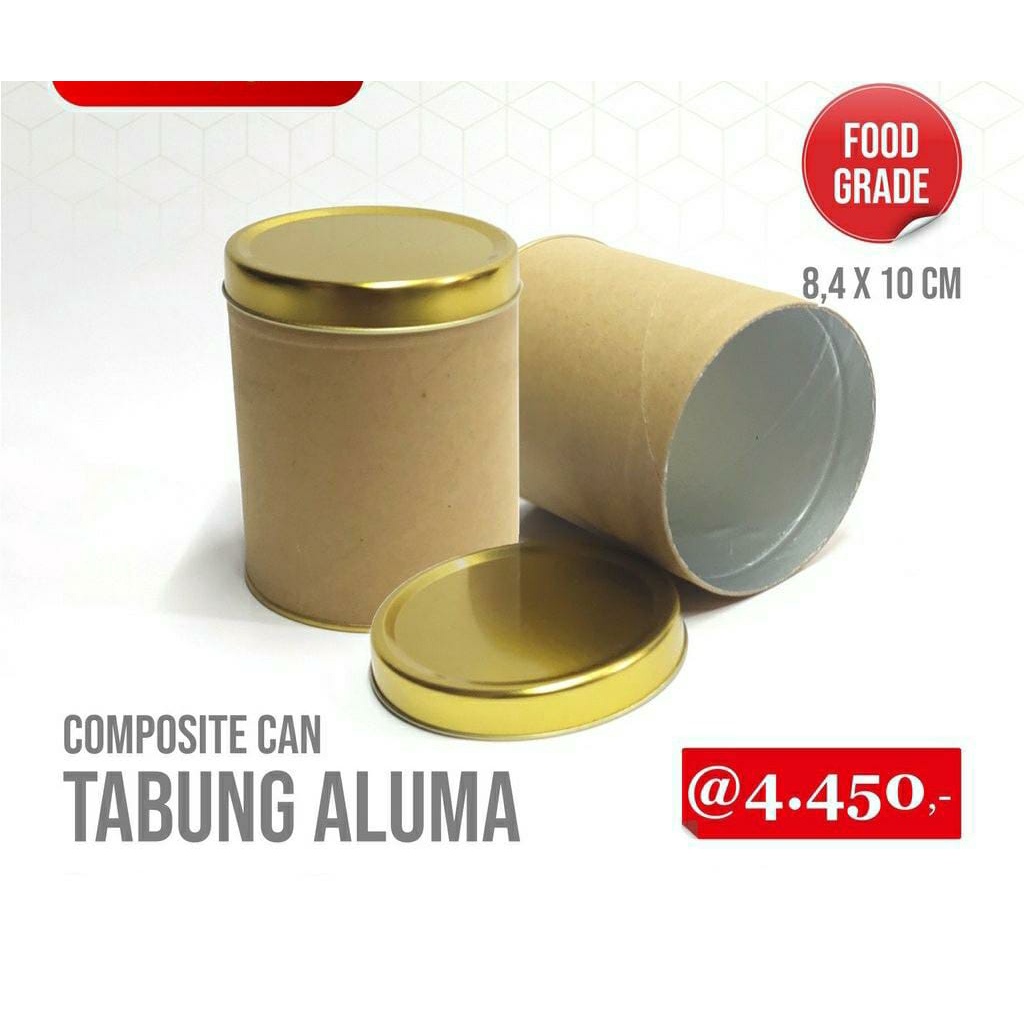 Jual Tabung Composite can 8,4x10cm / Tabung Karton Berlaminasi