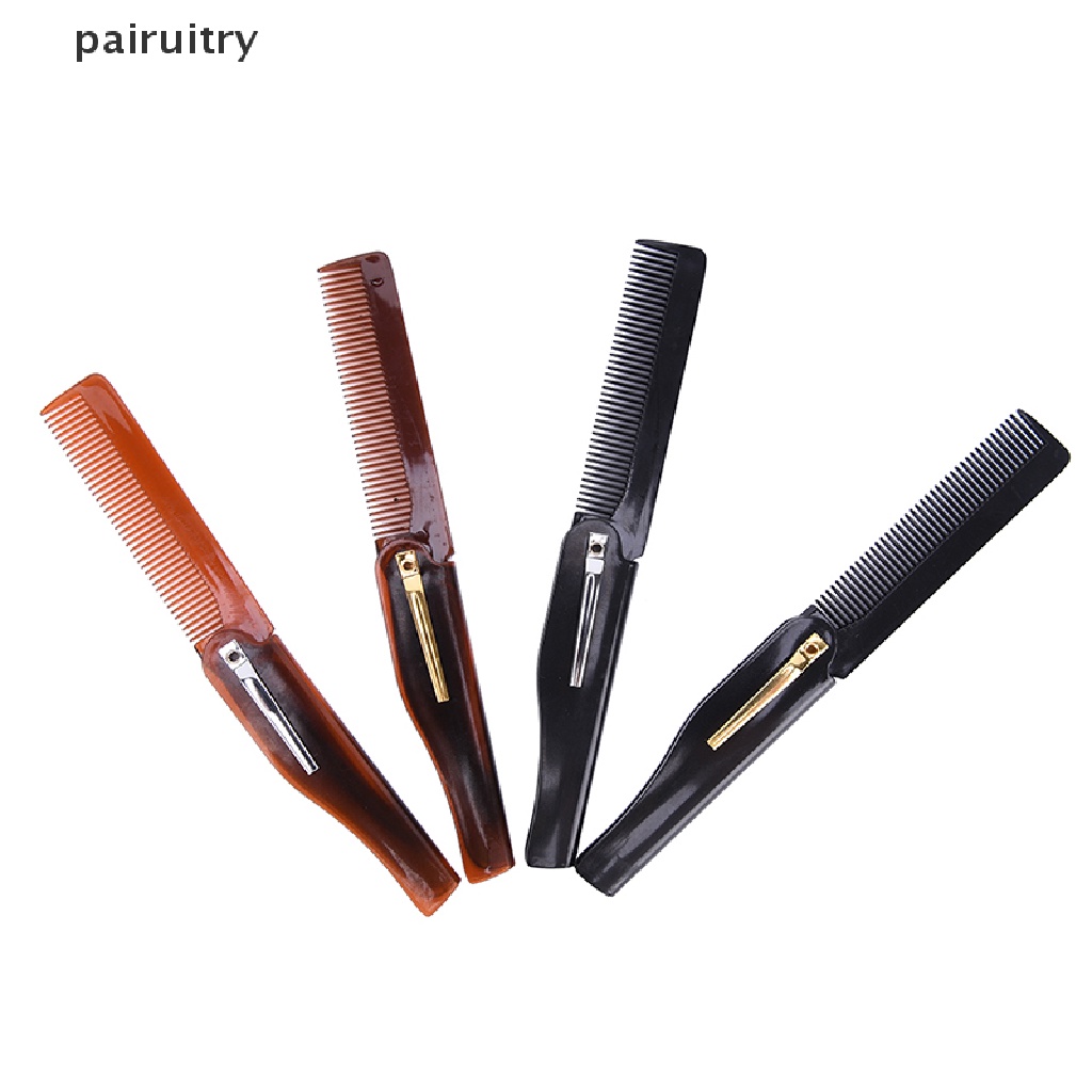 Prt 1Pc Sisir Lipat Saku Untuk Menata Rambut / Kumis / Jenggot PRT