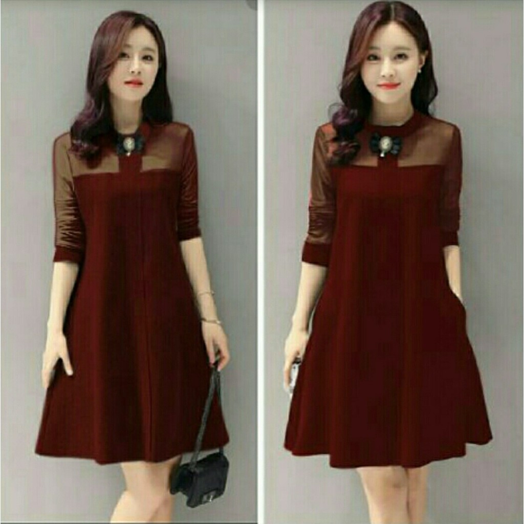 [VLFK] Dress Terbaru Wanita / Dress Lanni / Dress Wanita Polos / Dress Bross