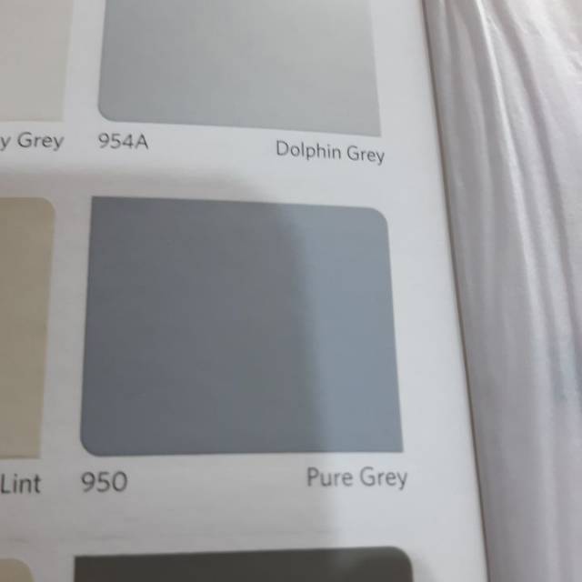 CAT TEMBOK VINILEX NIPPON PAINT WARNA  PURE GREY 950 ISI 5KG