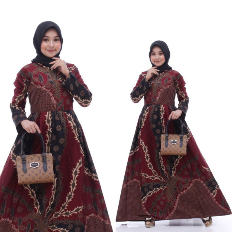 Gamis cardigan tanpa lengan motiv seno aati putih Terbaik