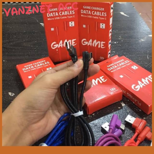 Kabel data kabel charger Android Type C kabel gaming L kabel Game