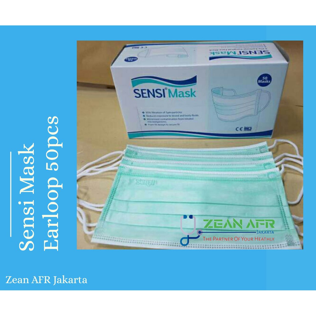 Masker Sensi / Sensi Mask 50 Pcs 3 Ply / Masker medis Murah