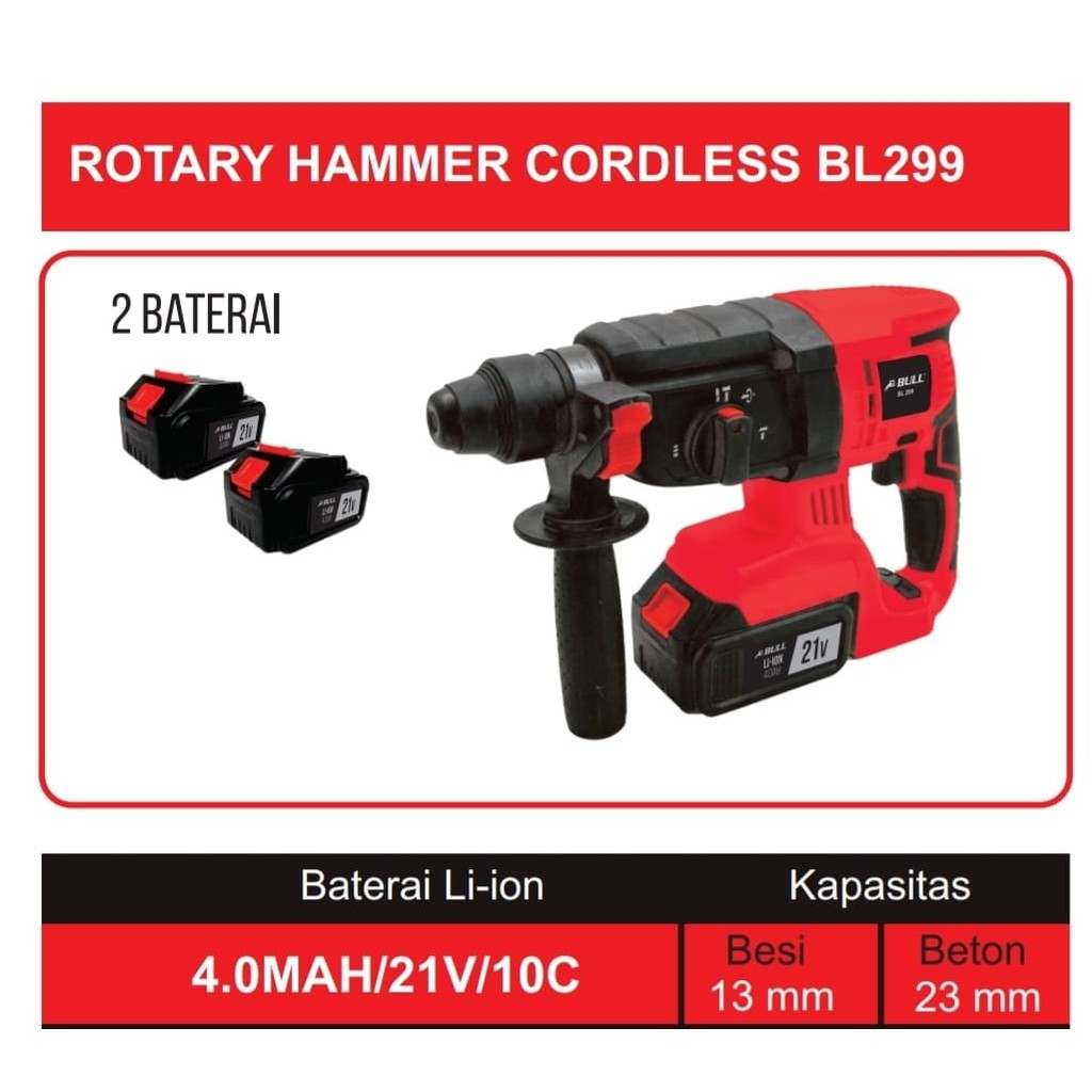 BULL BL299 Mesin Rotary Hammer CORDLESS