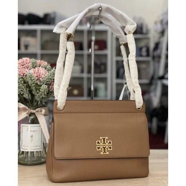 TB britten flap shoulder bag bark