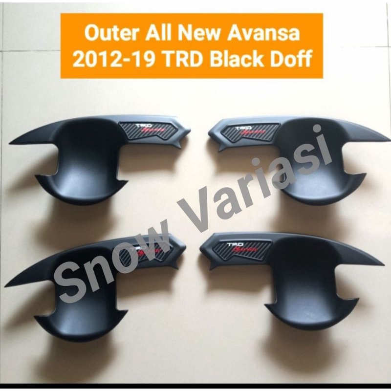 Outer cover mangkok TRD all new avanza 2014 2021 hitam doff