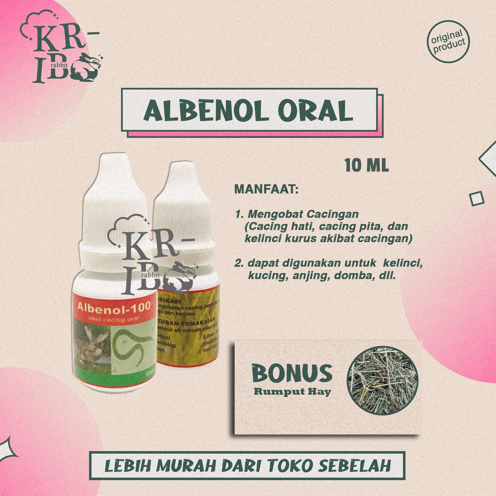 Obat Cacing hewan Albenol - 10 Ml