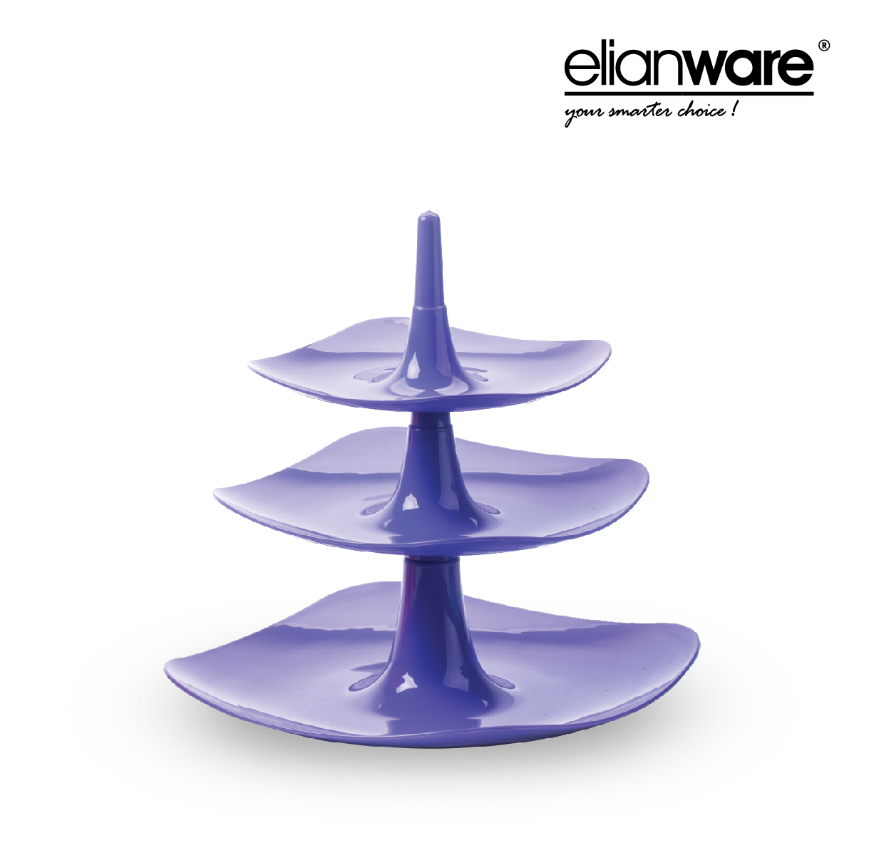 ELIANWARE Cup Cake Stand, Muffin Cake Stand, Square Shape, 3 Tier / 3 Tingkat
