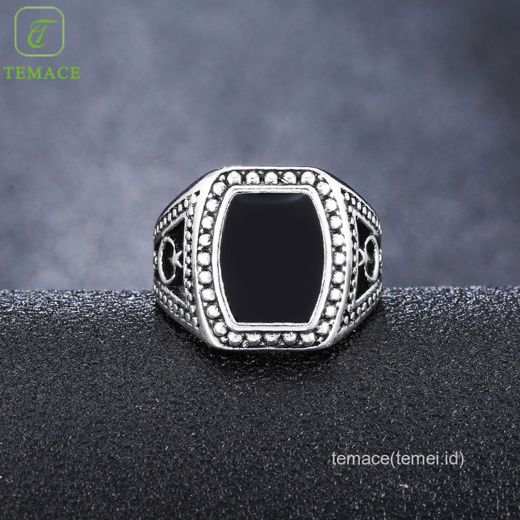 Lambang Turki Tangan Dihiasi Muslim Islam Gaya Retro Cincin