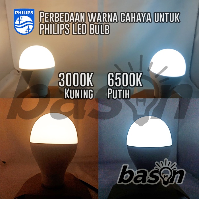 PHILIPS LED Bulb E14 6.5W 220V P50 550lumen - 3000K atau 6500K