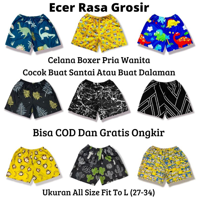 Paket 5 Boxer Pria Best Seller | Boxer Distro | Boxer pantai | celana boxer | Boxer Pria wanita | Celana Pendek Pria Wanita